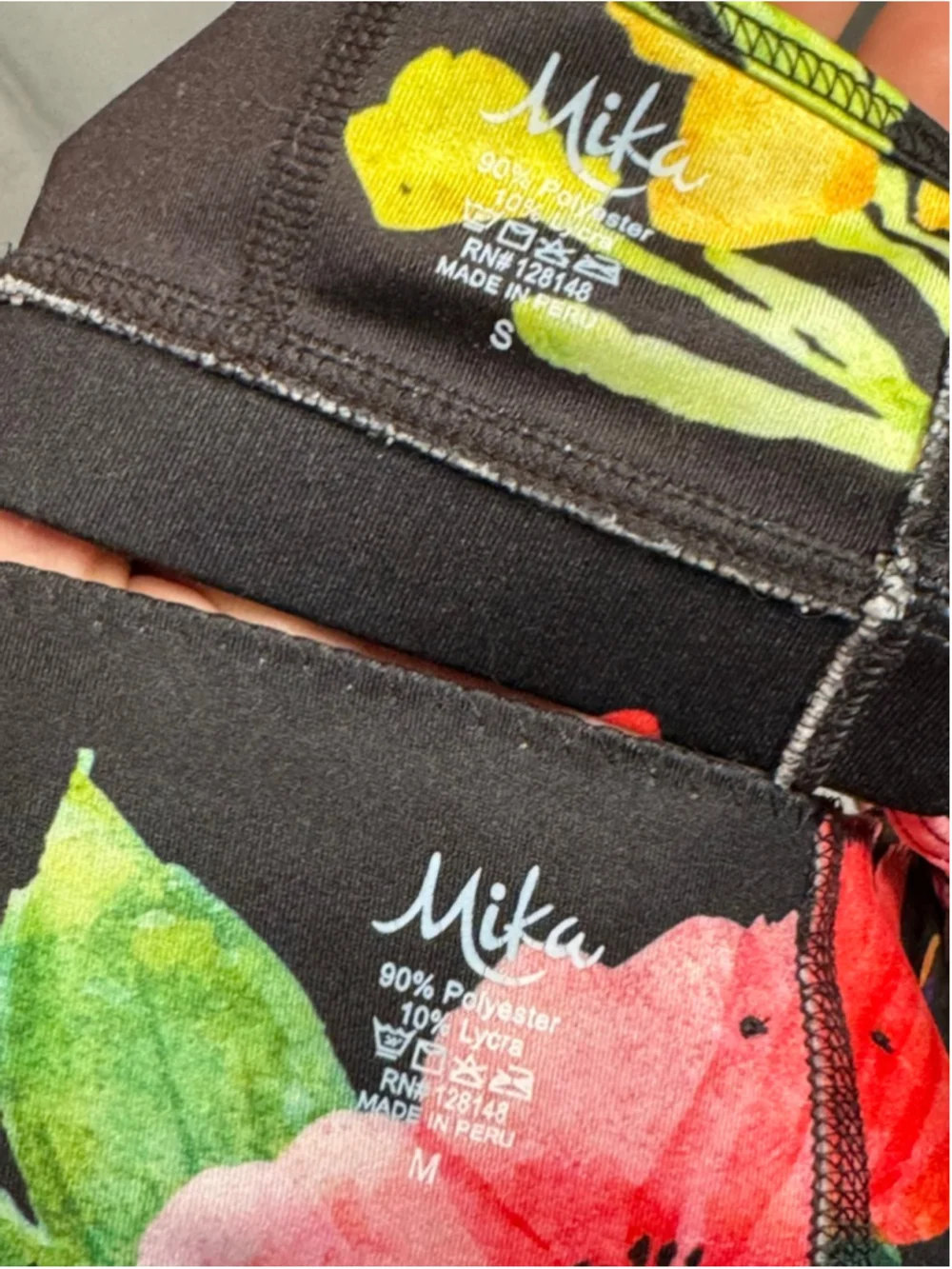 Mika Floral Bikini Bundle 2 Sets S/M Reversible Tie Back Swimwear Yoga Dance